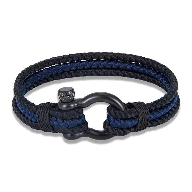 Black & Blue Shackle Bracelet